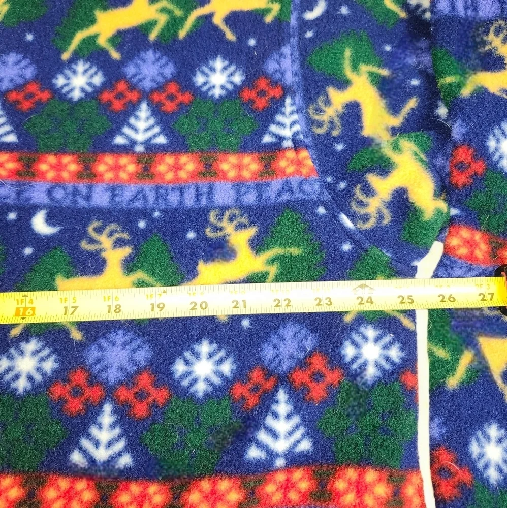 Vintage l.l. bean reindeer Christmas Holiday fleece sweater - Picture 7 of 7